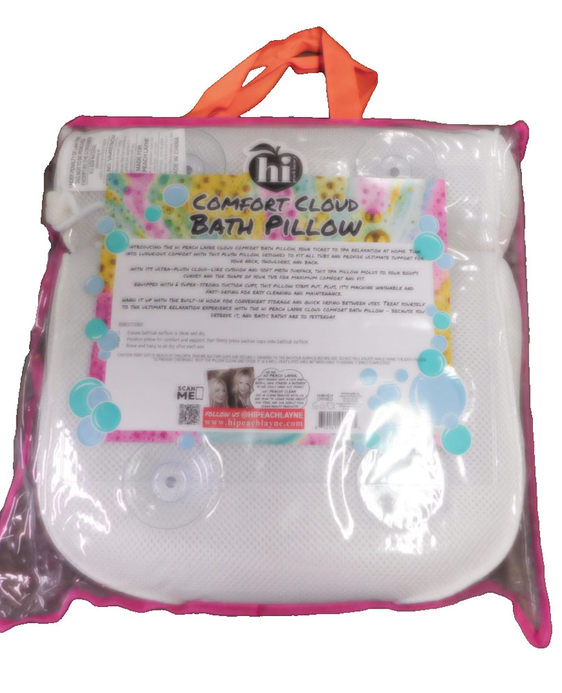 HI Peach Layne Comfort Cloud Bath Pillow
