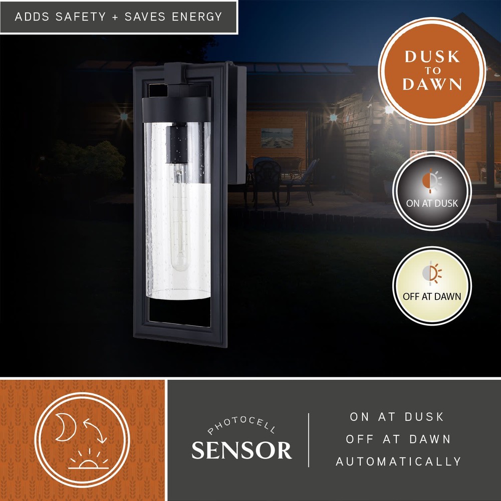 Vaxcel Lighting T0686 Malmo 16" Tall Wall Sconce - Black