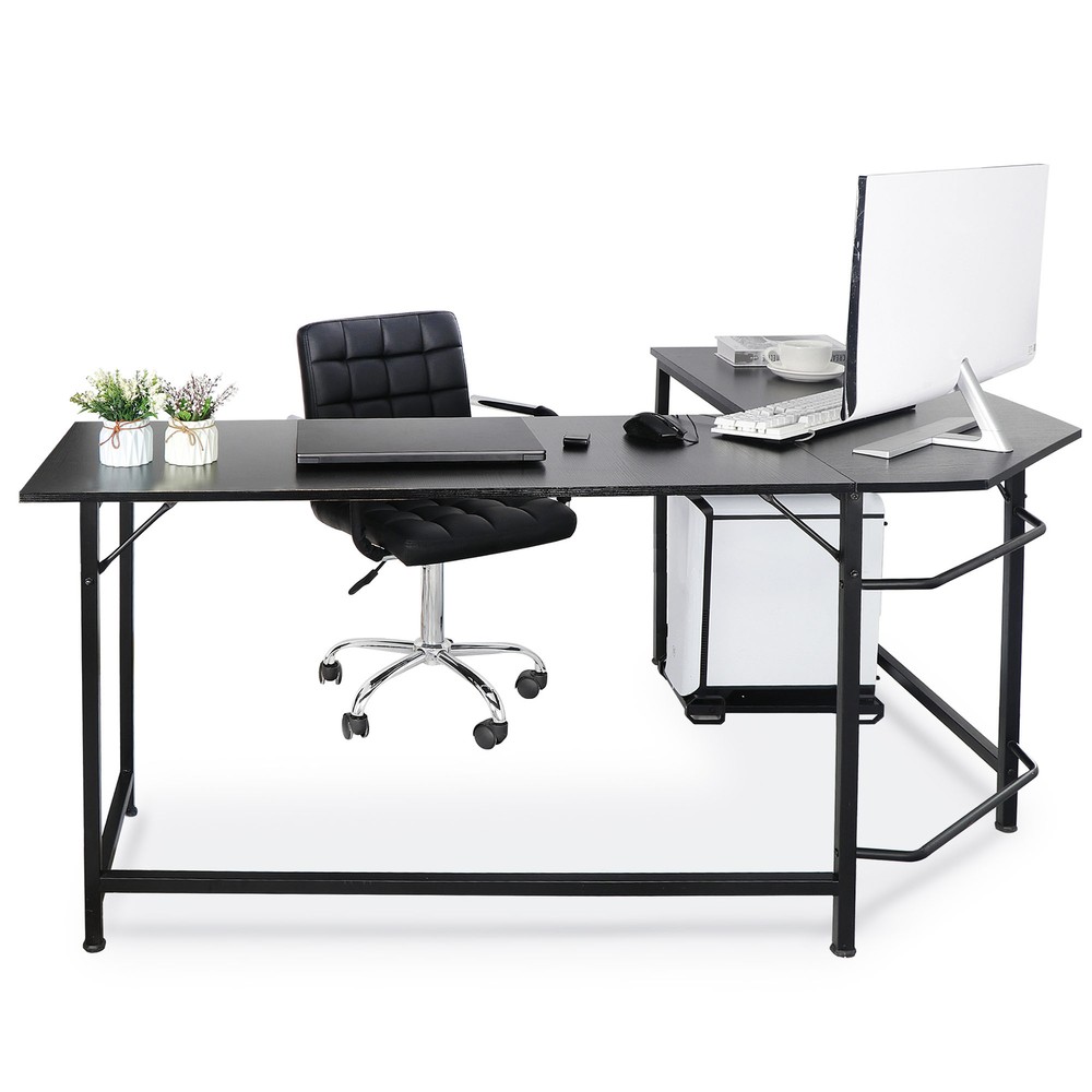 Study Table Workstation Home Modern L-Shaped Desk Corner Computer Desk PC Laptop