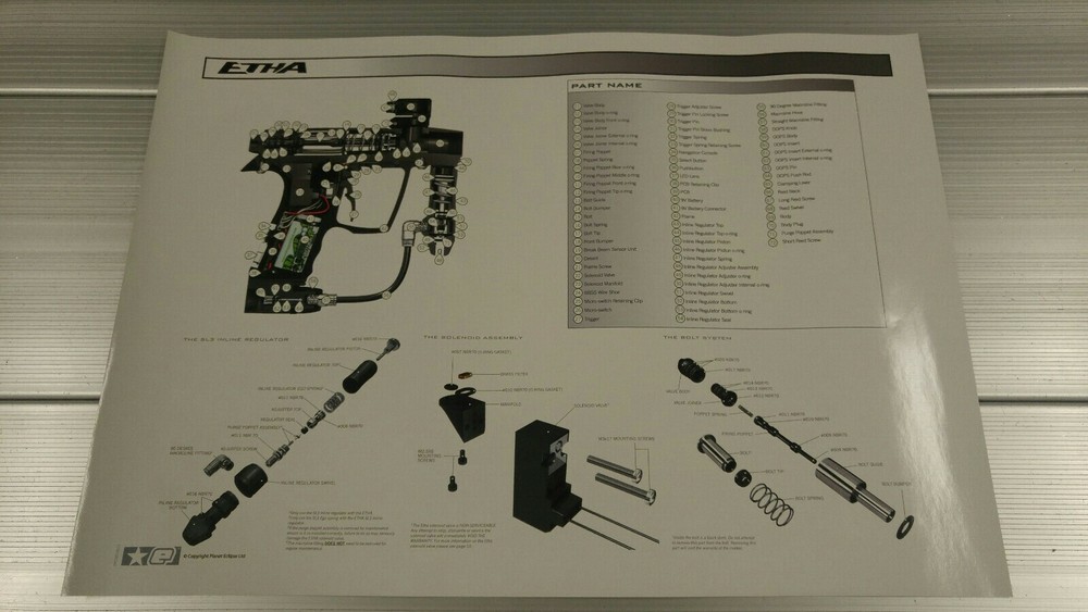 Planet Eclipse ETHA technical poster. 2 sided! - RARE!