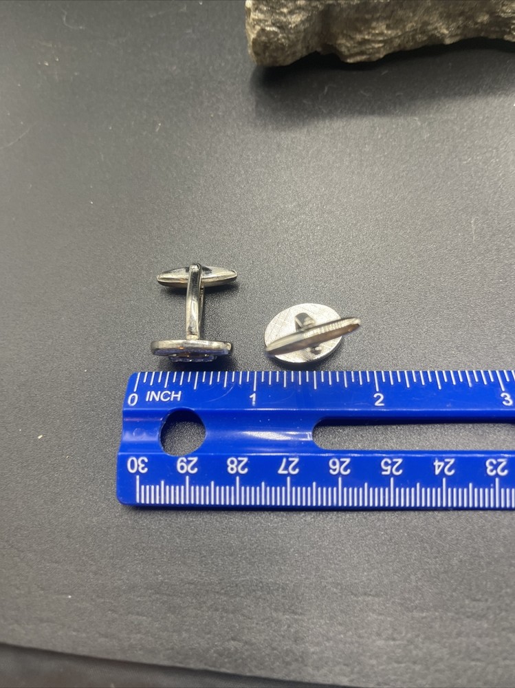 Stunning Vintage Silvertone Cuff links #D836