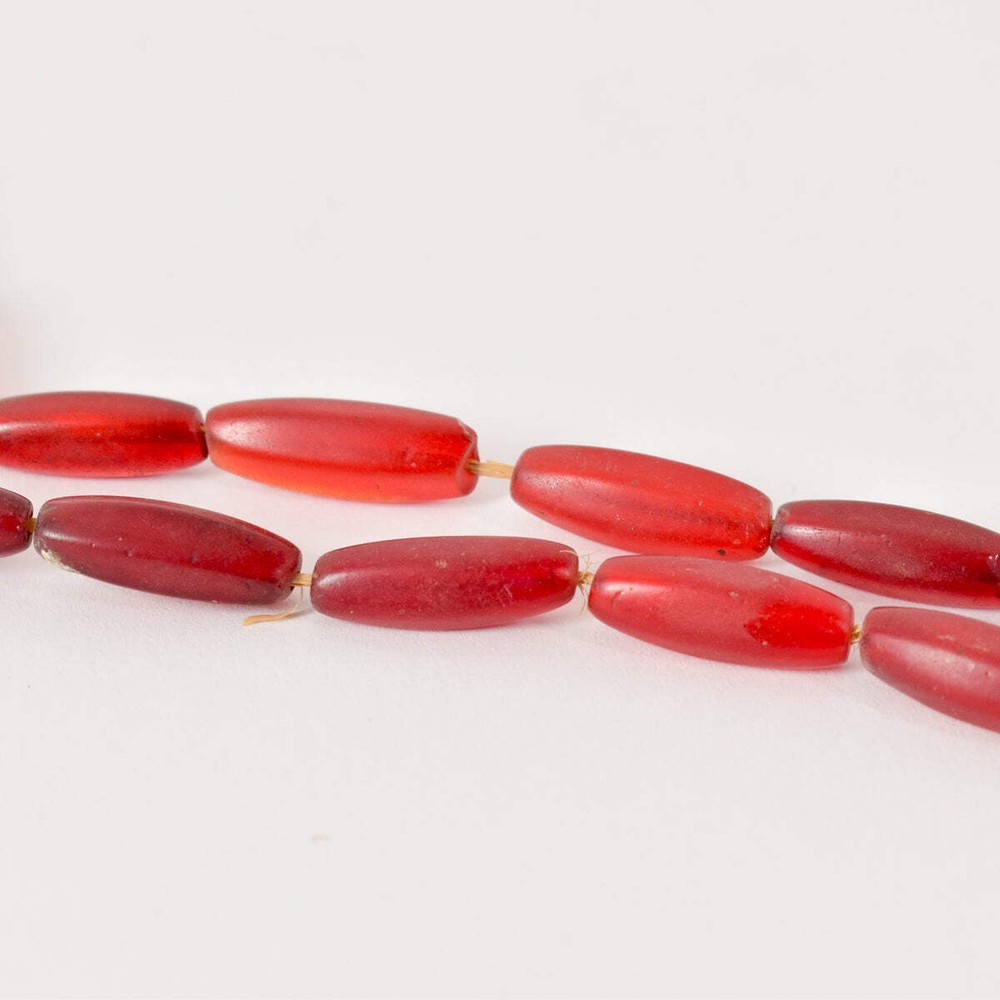 Bohemian Red Glass Beads