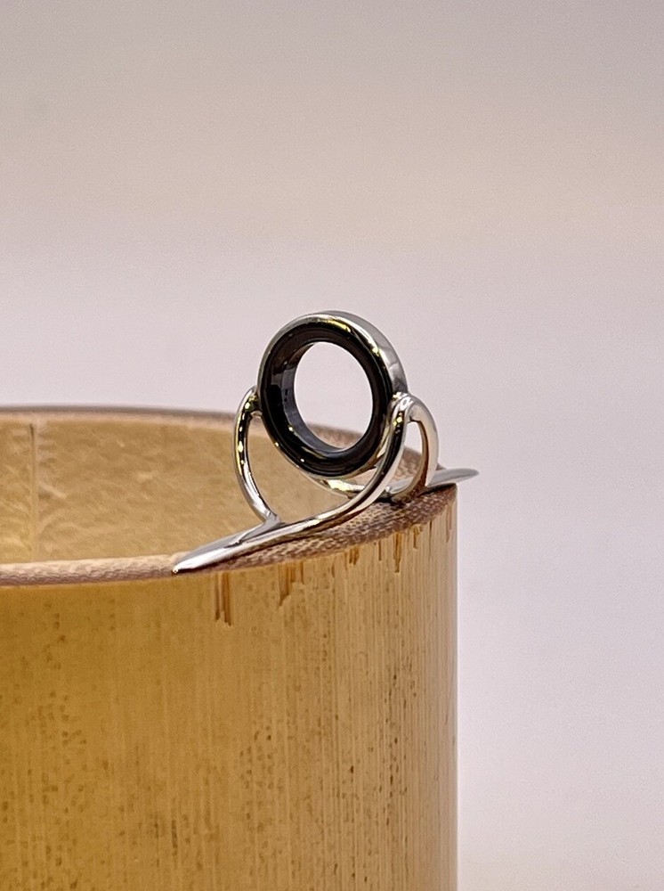 10mm Shop Made Ceramic Ring Fly Rod Stripping Guide Bright Nickel Silver Frame