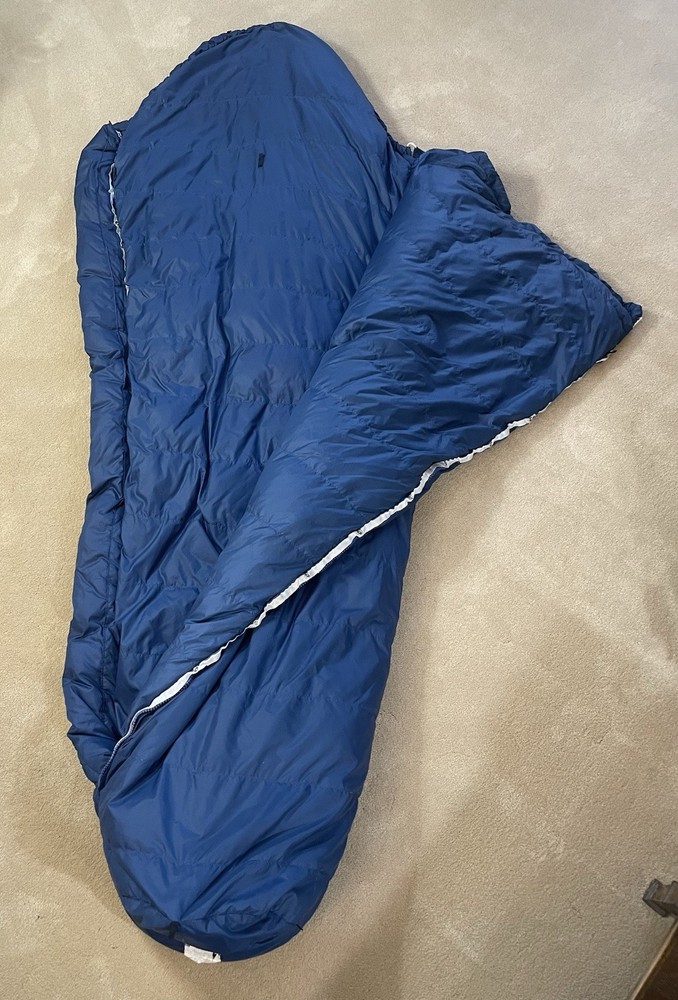 Vintage Holubar Zero Degree Goose Down Mummy Sleeping Bag Blue