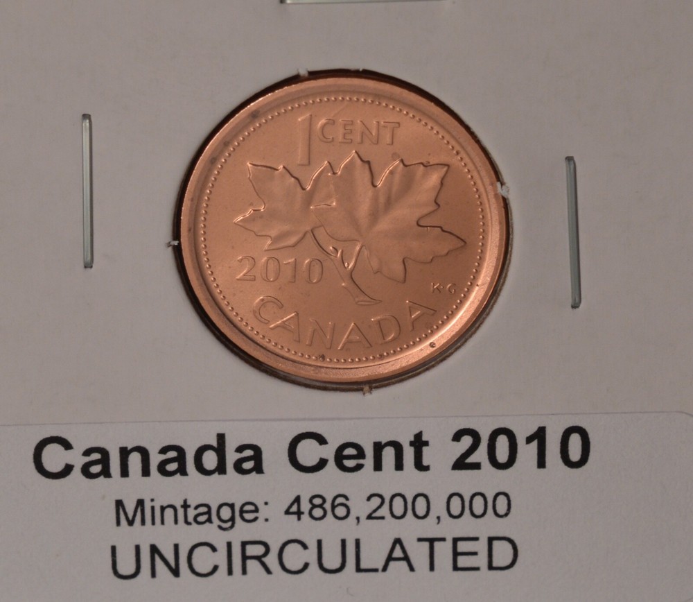 2010 Canada Penny - Non Magnetic (zinc) - Uncirculated