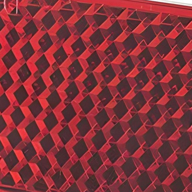 Reflector RMS 95x25mm, round, self-adhesive, red