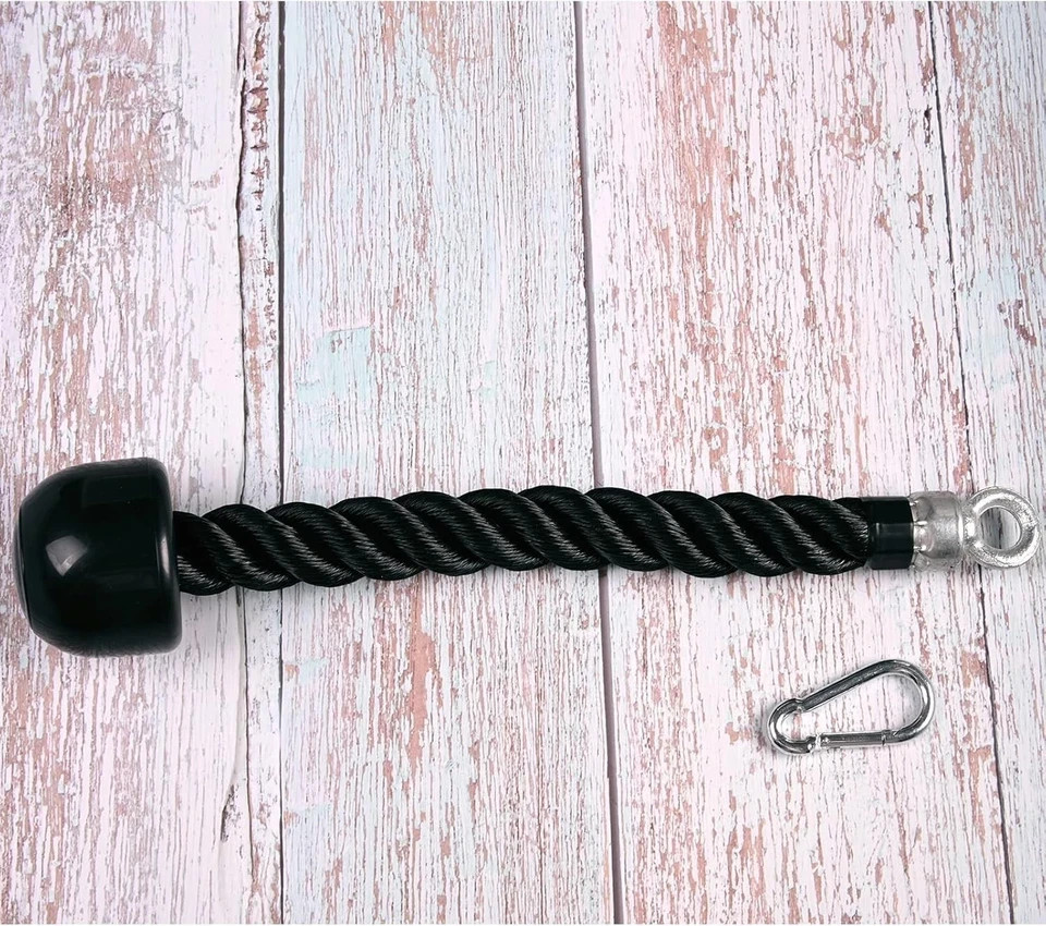 2 Pack Heavy Duty Single Grip Tricep Bicep Pull Down Rope for Cable Machines