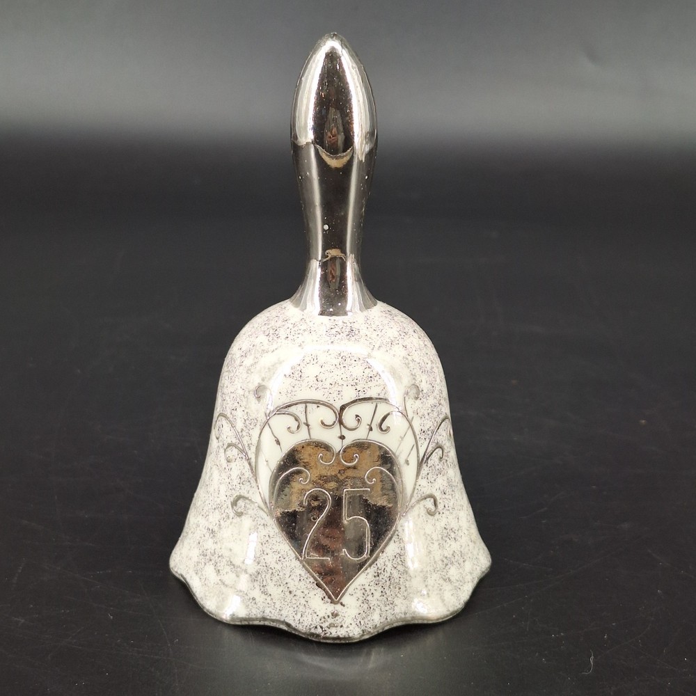 25th Years Silver Wedding Anniversary Bell Traditional Gift Silver