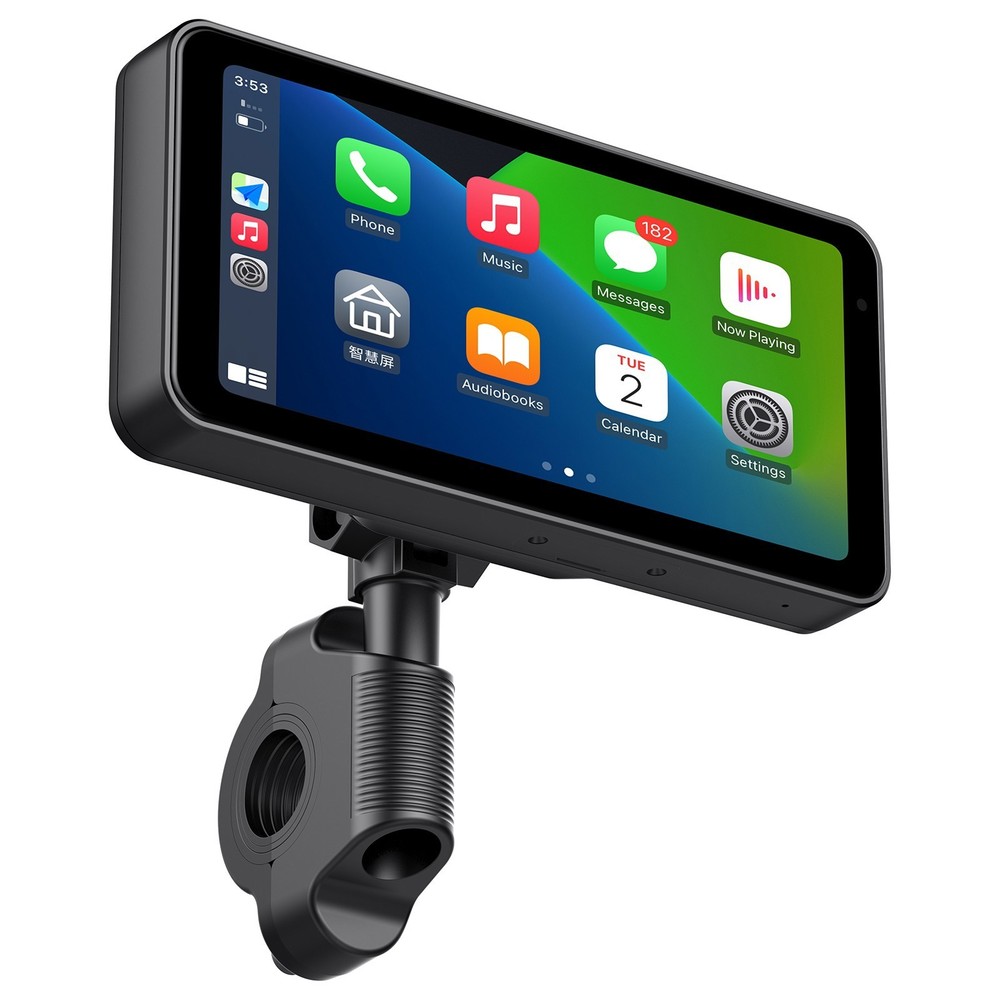 6.25" Motorcycle GPS Navi Wireless Carplay/Android Waterproof Bluetooth w/Camera