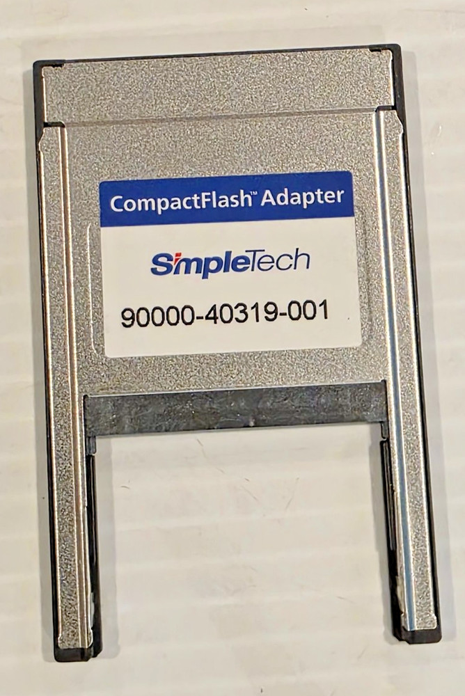 SimpleTech CompactFlash Adapter PCMCIA Type II PC Card Reader 90000-40319-001