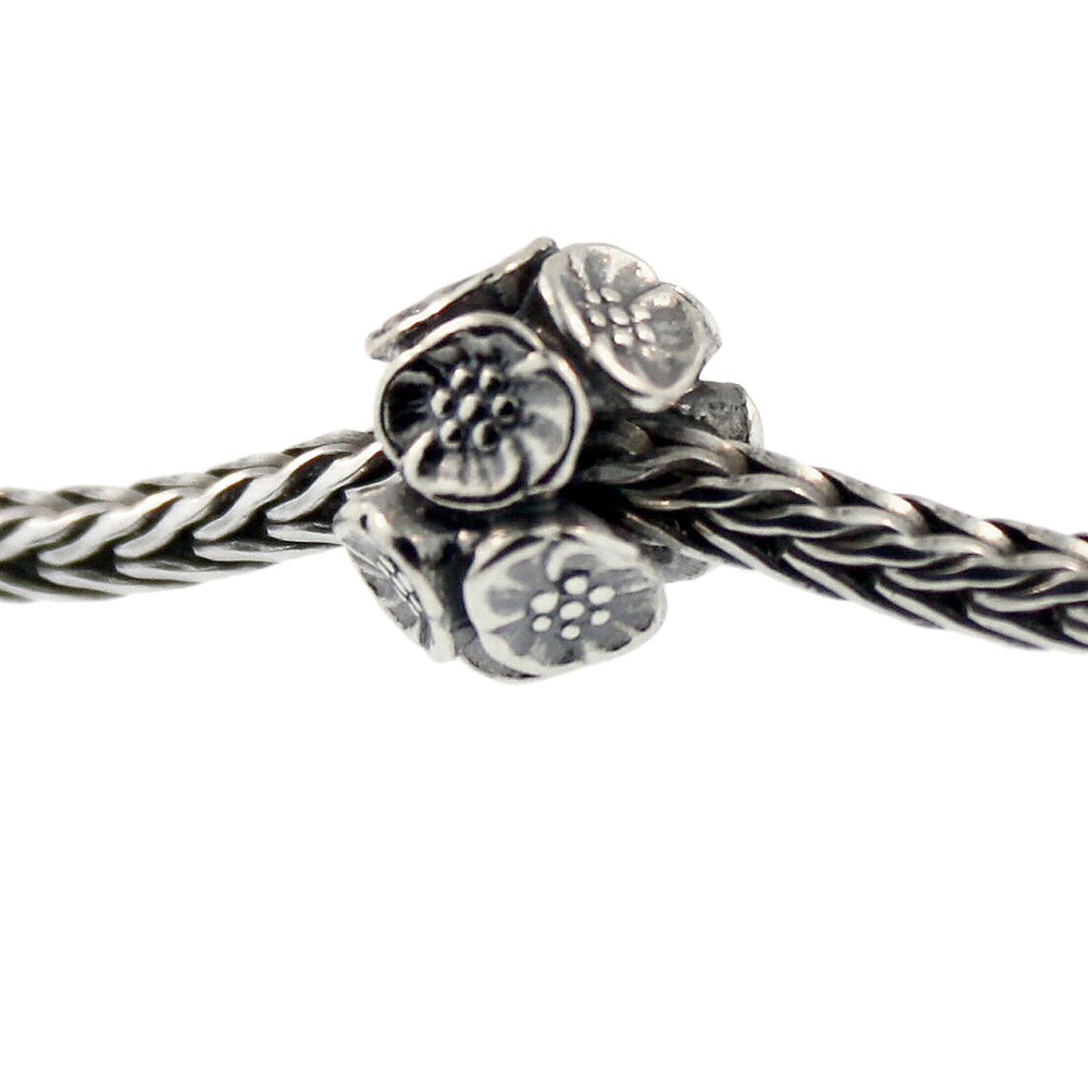 Authentic Trollbeads Sterling Silver 11449 Cherry Blossoms :0