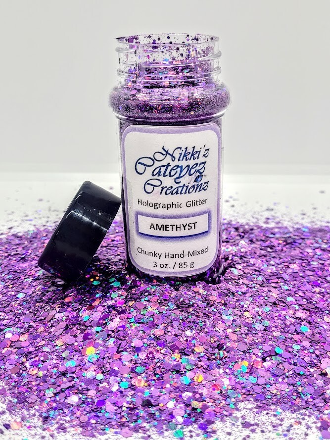 Holographic Chunky Purple Glitter - Amethyst 3 oz.