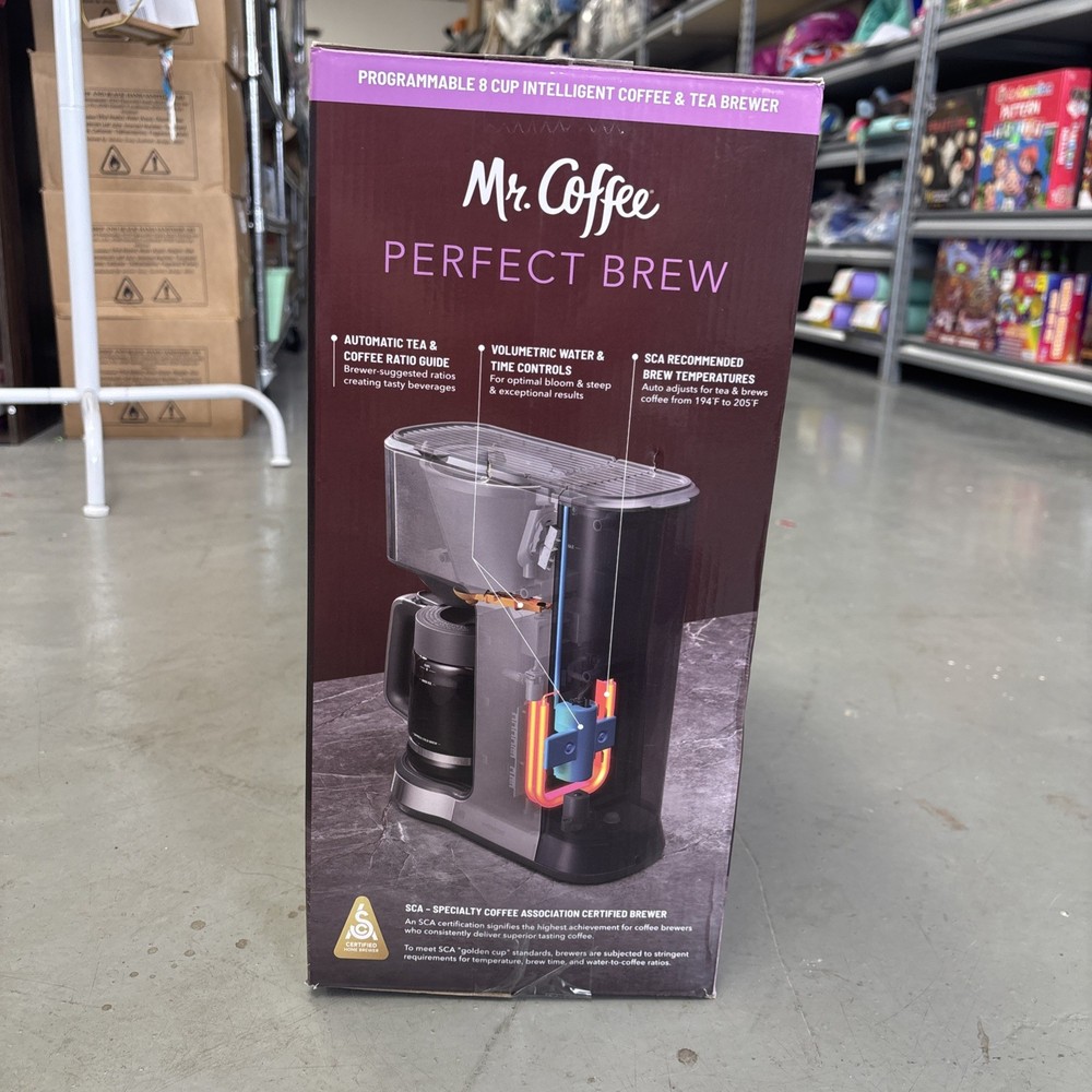 Mr. Coffee Perfect Brew Intelligent Coffee Maker Cold Brew Maker & Tea Brewer