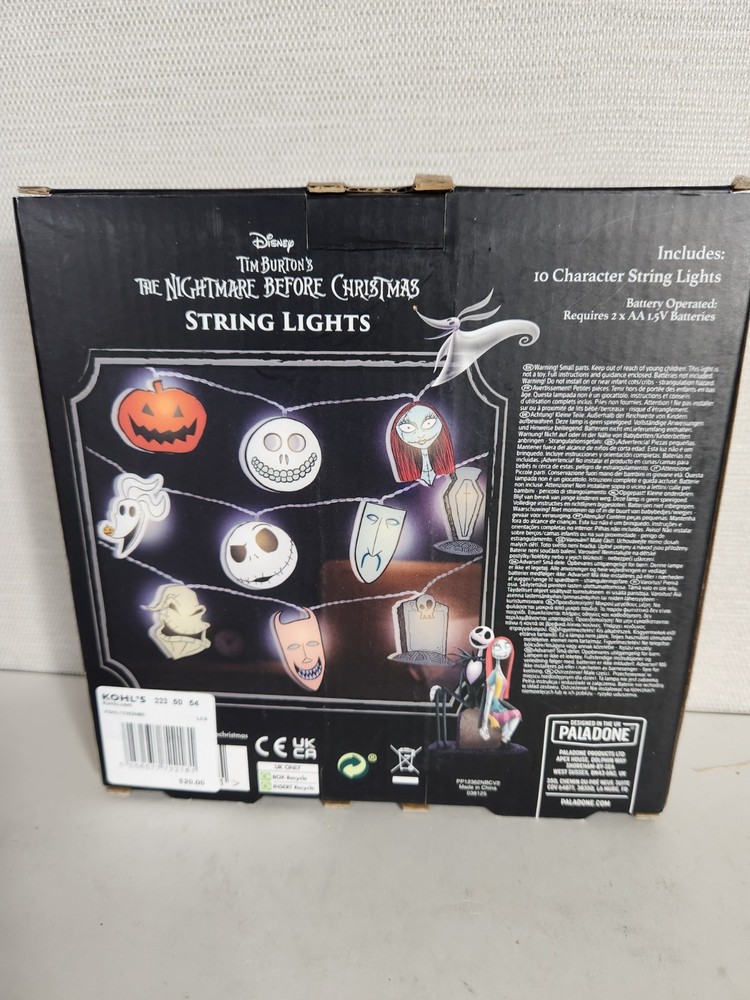 Nightmare Before Christmas String Lights Halloween Jack Sally Zero Oogie New
