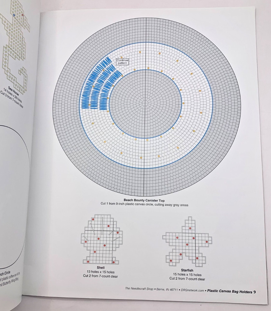 Plastic Canvas Instruction Book for Plastic Grocery Bag Holders