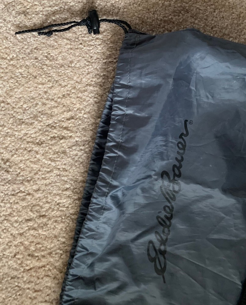 Eddie Bauer Lightweight Nylon Bag Drawstring~Duffle Style~One Strap~Charcoal