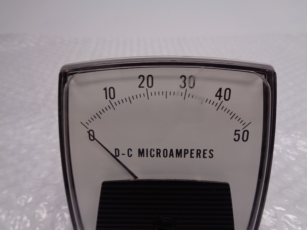 INDUSTRIAL SPARE PANEL METER D-C0-50 MICROAMPS NSNP