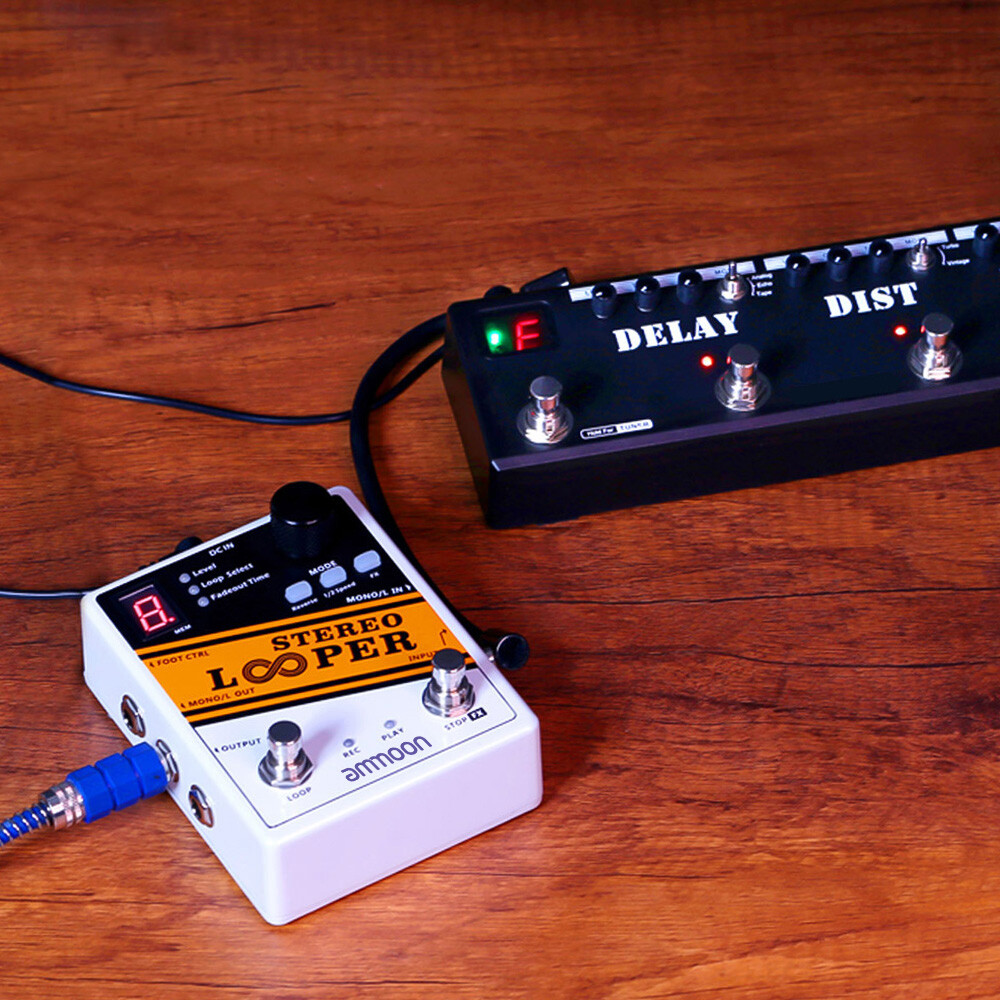 Loop Guitar Effect Pedal STEREO LOOPER . 10min Recording D2S3