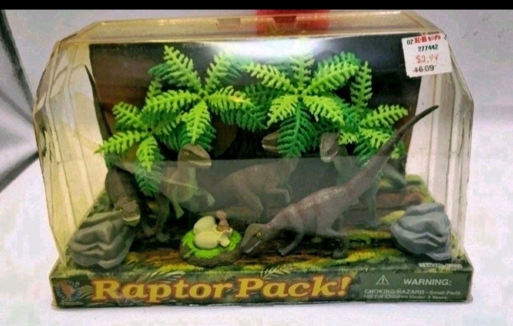 Jasman Raptor Pack Dinosaurs Toy Set Vintage