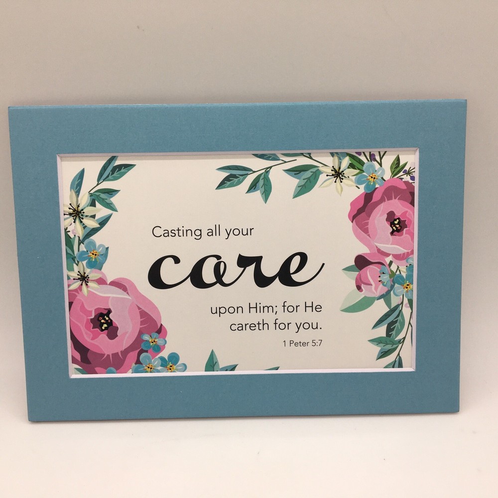 New Handmade 5x7 (Matted 4x6) Religious Scripture Inspirational Free Ship 303