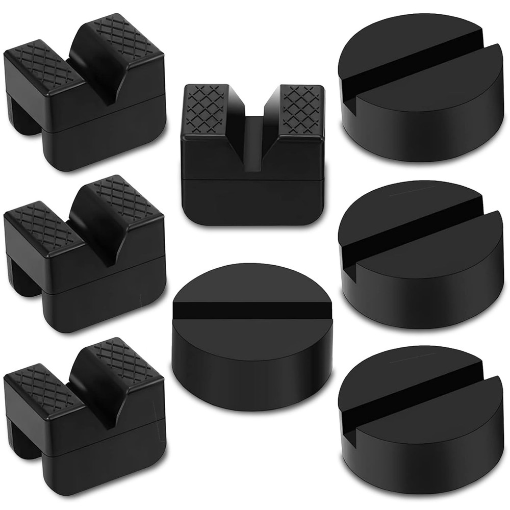 【Upgrade】 8 Pcs Universal Floor Jack Pad, 2 Types Jack Stand Pads Adapter wit...