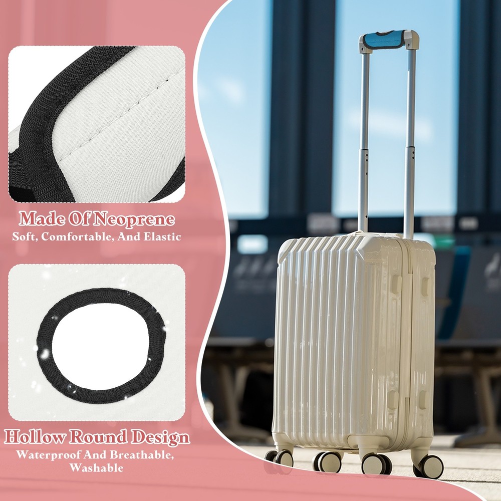 2 Pcs Luggage Handle Wrap for Suitcase Luggage Handle Covers, White