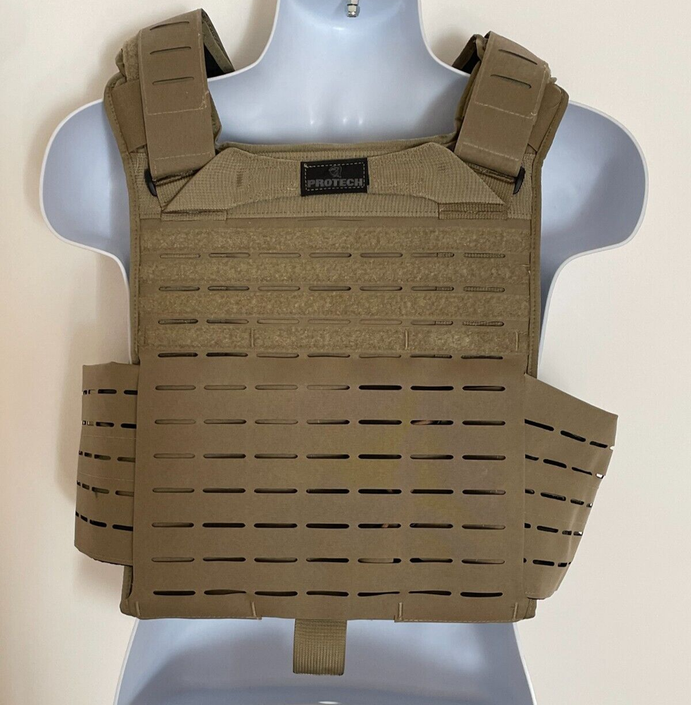 PROTECH Tactical Plate Rack Carrier AWS VCS 10X12 Large Tan Webless
