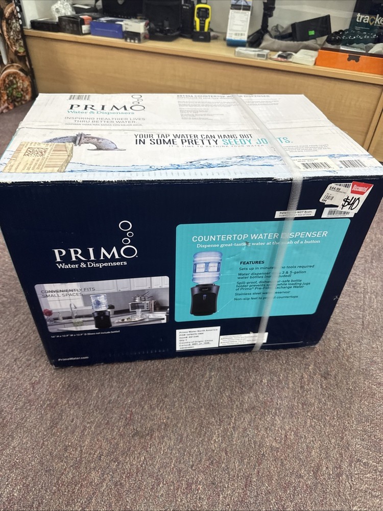 Primo Drinking Water Countertop Dispenser Top Loading Room Temperature NEW