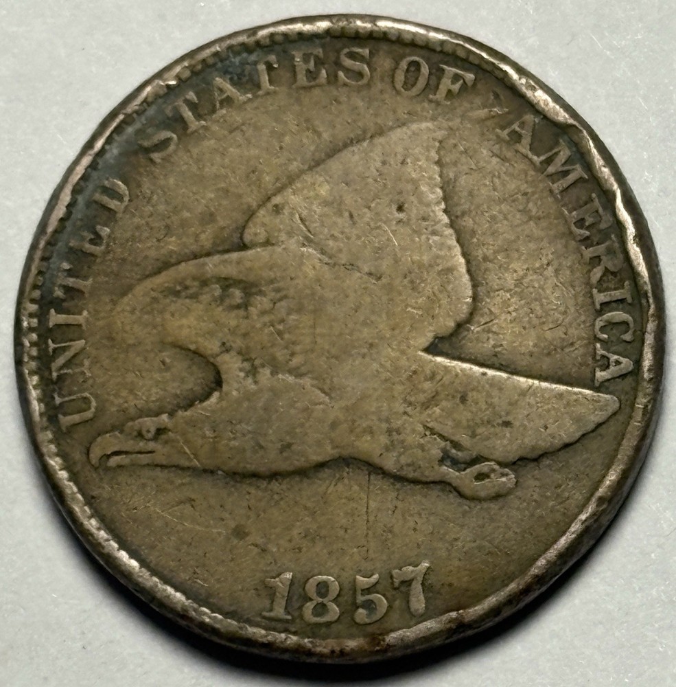 1857 Flying Eagle Cent — Circulated