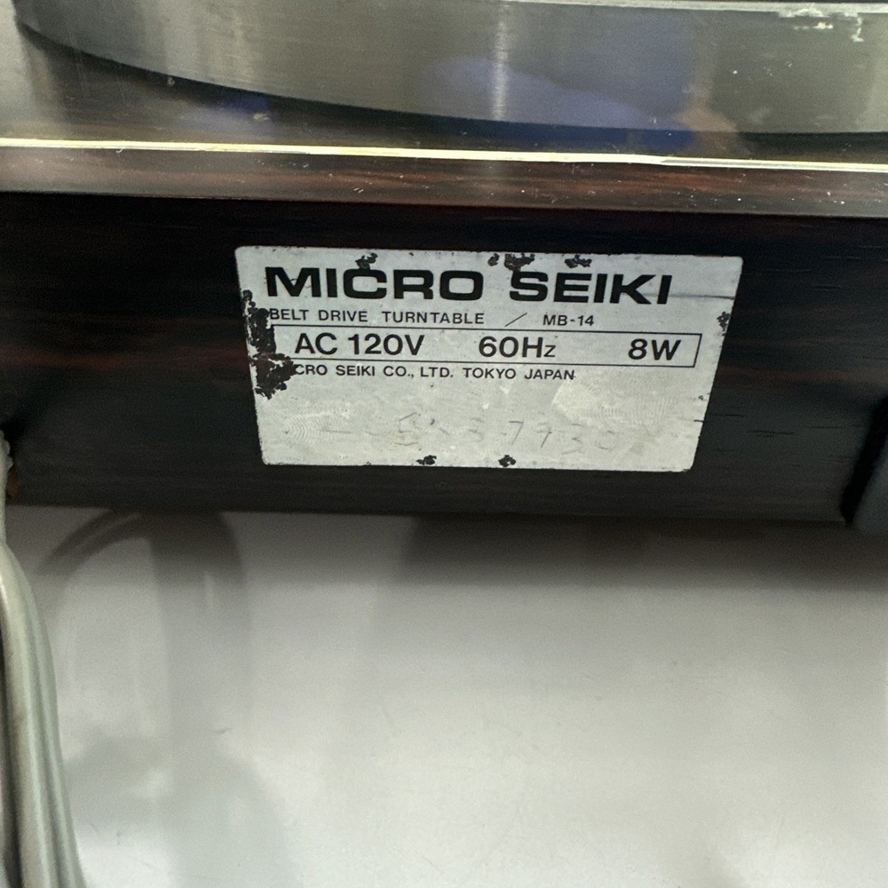 Vintage MICRO SEIKI MB-14 Turntable ~Works