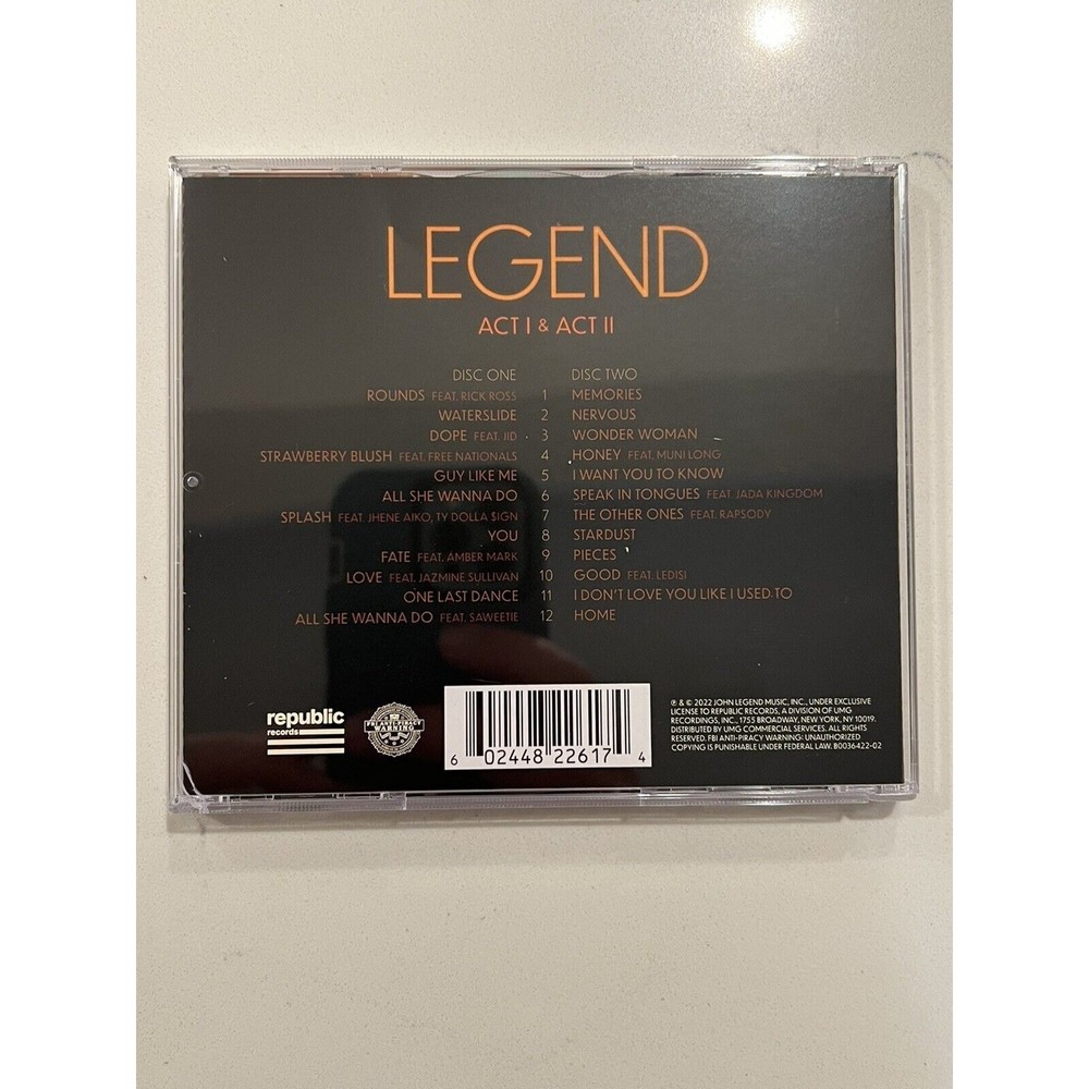 John Legend signed autograph “Legend” Art card & CD
