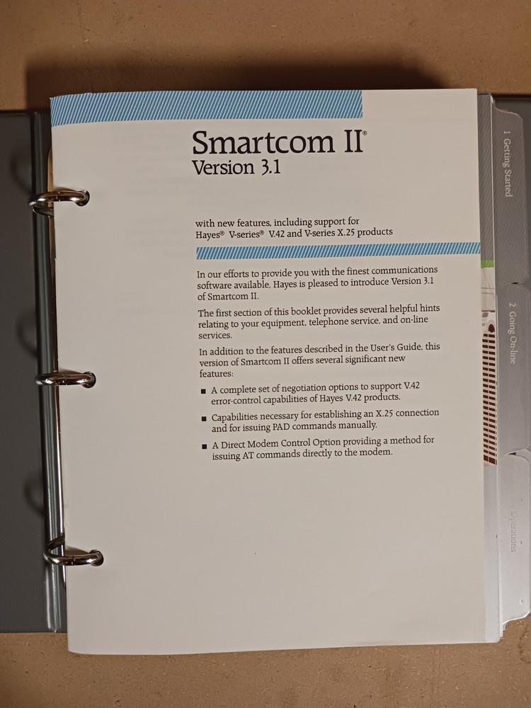 Hayes Smartcom II Modem Integration Software for the IBM PC and Compatibles
