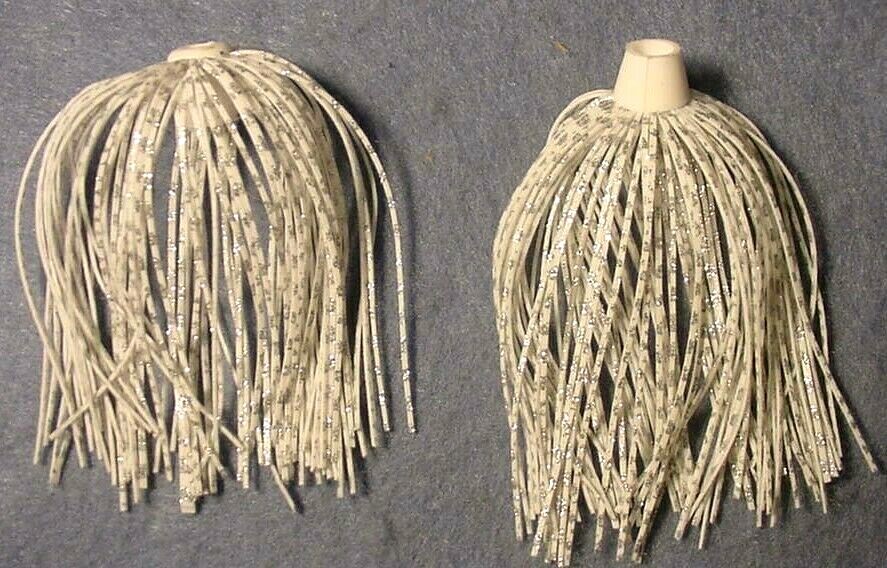 12 ~BIO-FLEX® Silicone Spinnerbait Buzzbait *Pro-Tie Skirts **Pro White/Silver