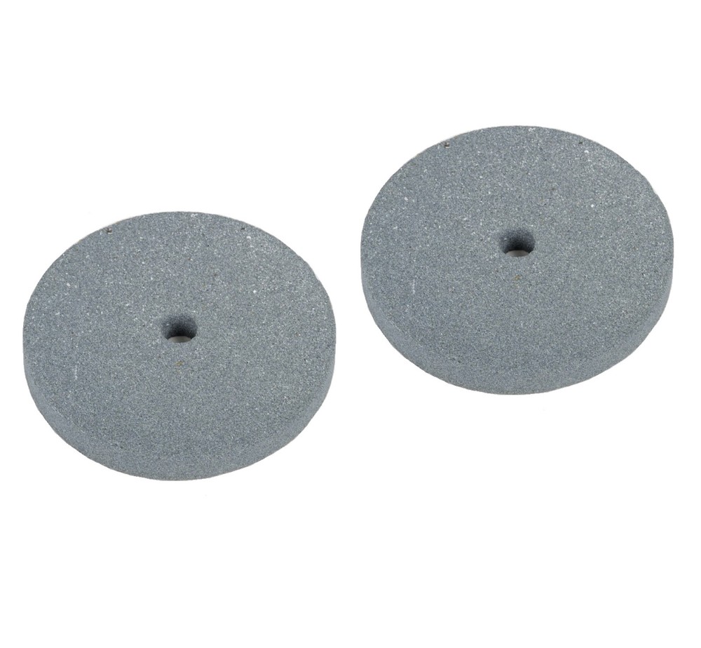 2pc 6" Emory Style Grinding Stone Wheel For Bench Grinders - 3/4" Thick (Fine)