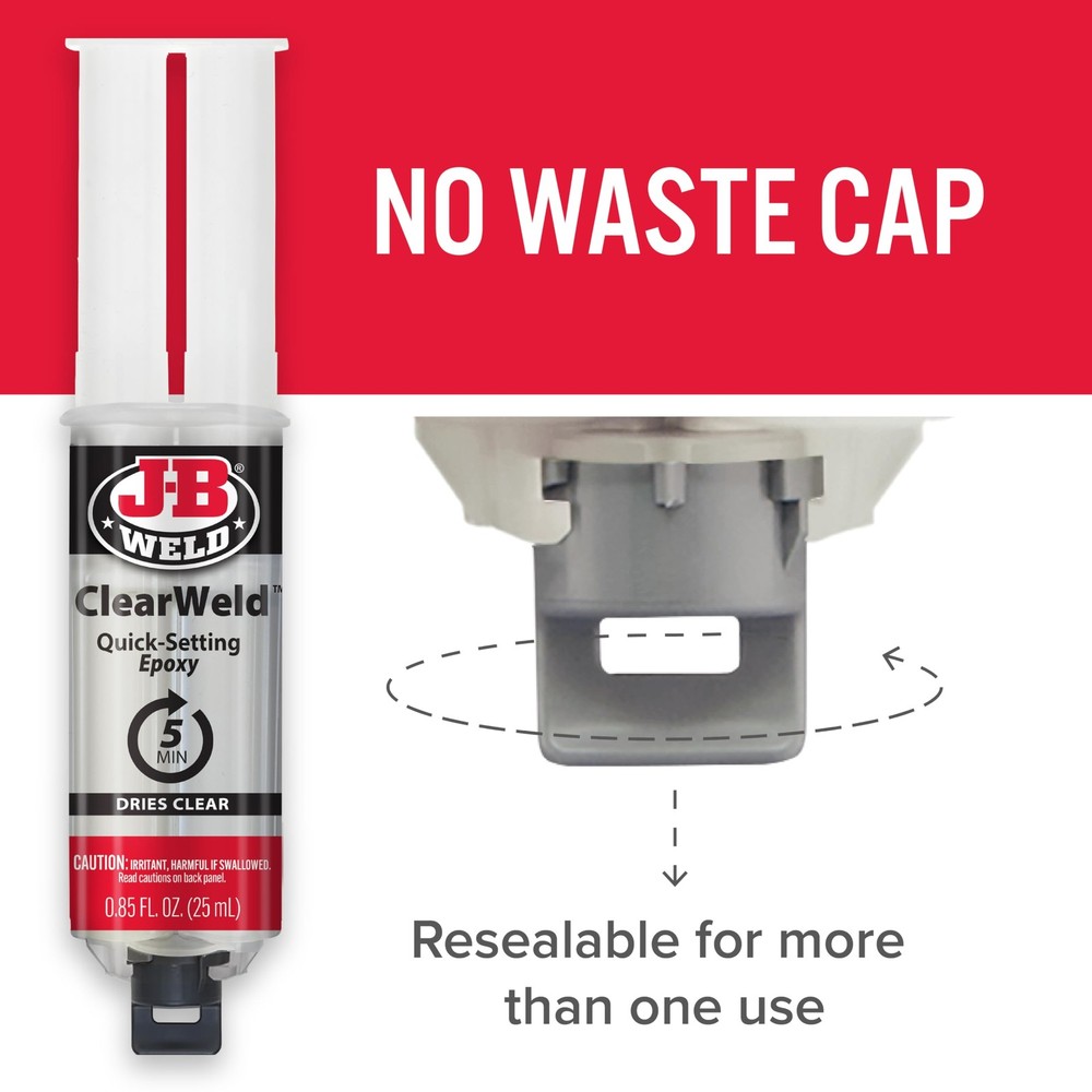 Clear Epoxy 5 Minute Adhesive Syringe 2 Pack, 50112-2