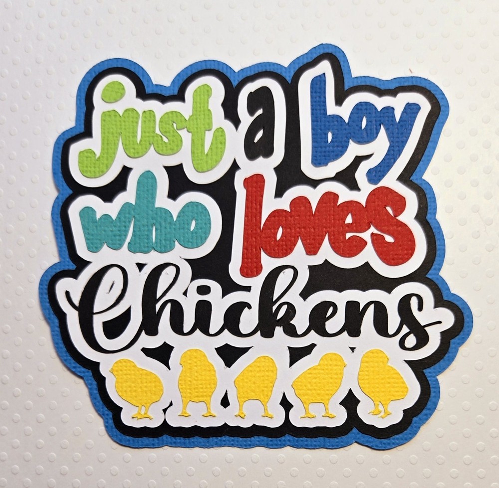 Chicken Boy Title.  Scrapbook, Card Making Paper Piecing