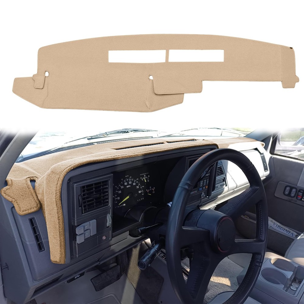 Dashboard Cover Dash Mat Fit for Chevy 1988-1994, 1988-1994 Beige