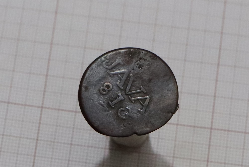 🧭 🇮🇩 NETHERLANDS INDIES JAVA 1/2 STIVER 1813 Z B66 #K3110