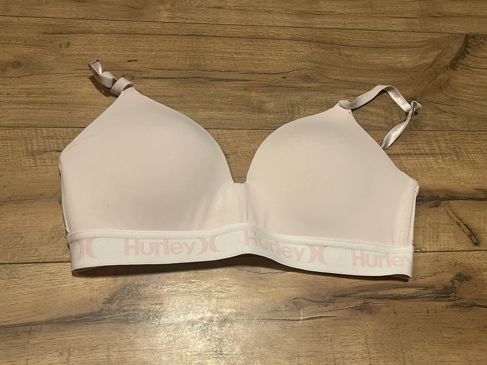 Hurley Wireless Light Pink Bra Size 34B