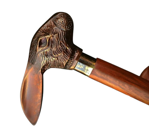 Rabbit Head Handle With Victorian Wooden Walking Cane Sticks