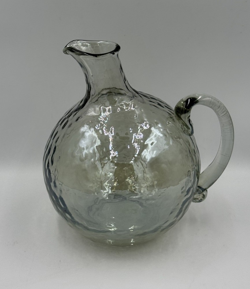 Behome Pebble Glass Iridescent Globe Pitcher