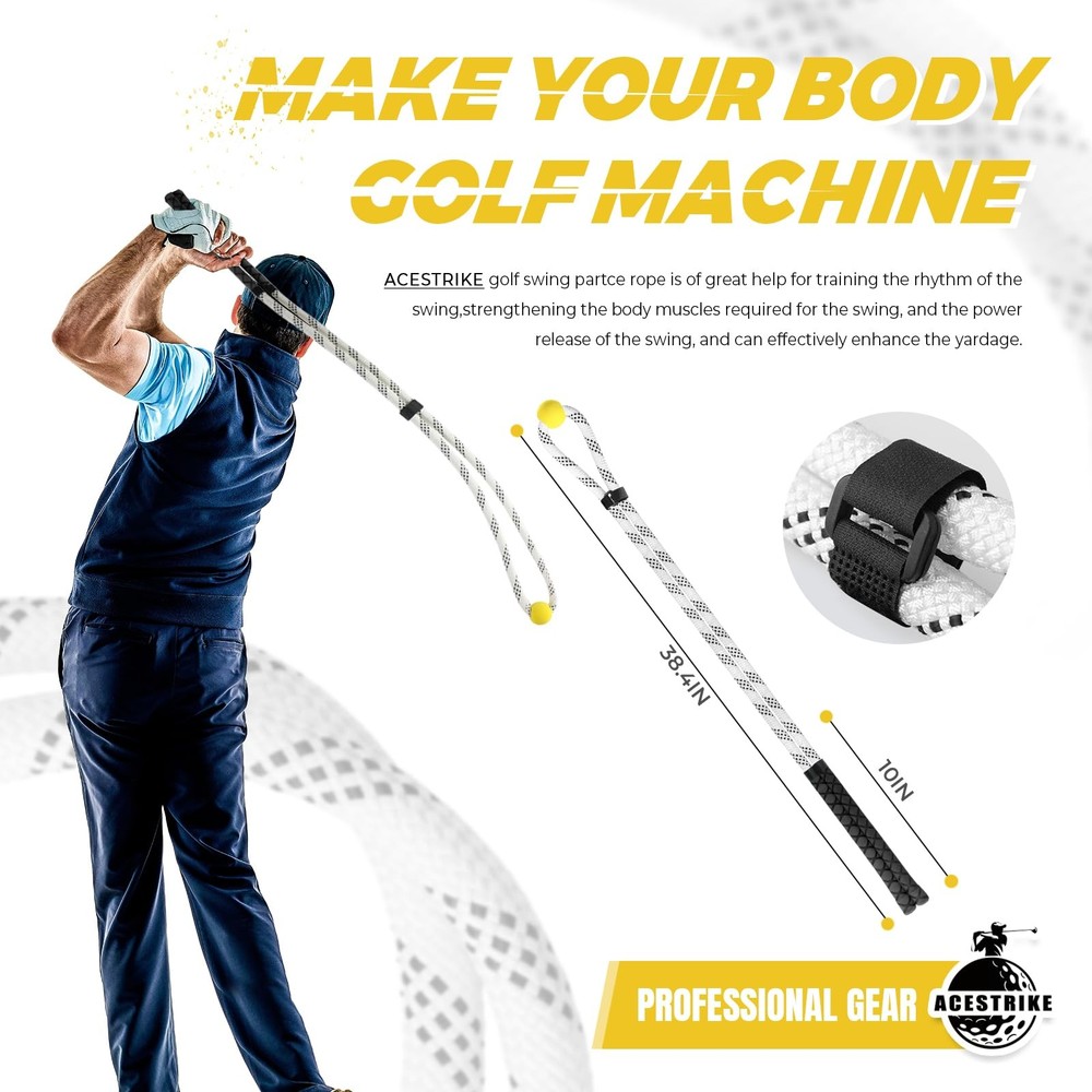 Golf Rope Swing Trainer, Golf Tyro Posture Corrector Professional Golf Traini...