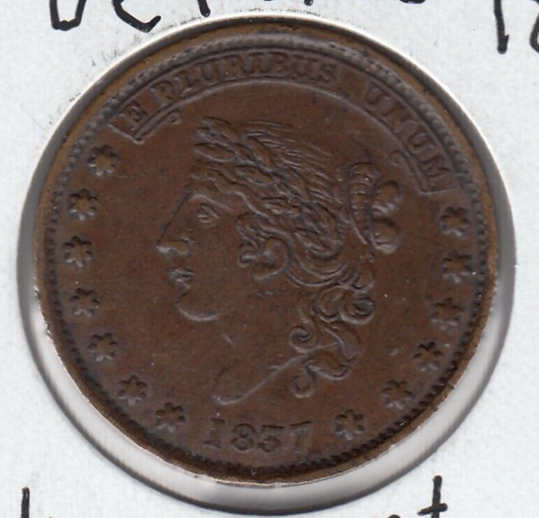 1837 Liberty/Not One Cent Hard Times Token HT-48