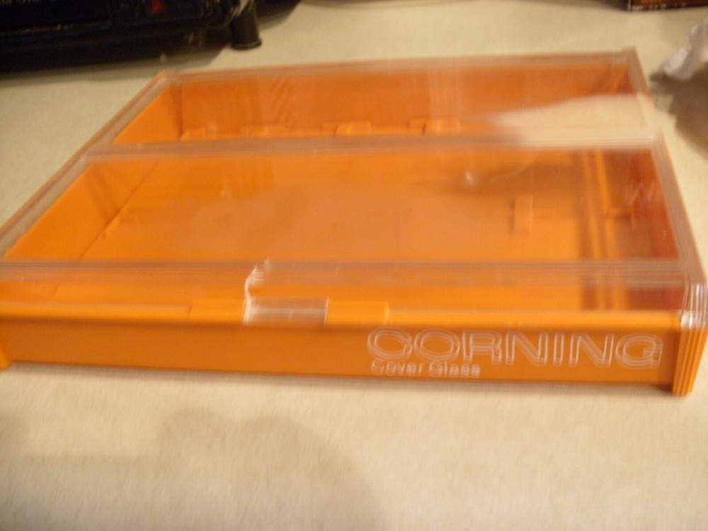 Corning Cover Glass Works Microscope Slide Cover Container