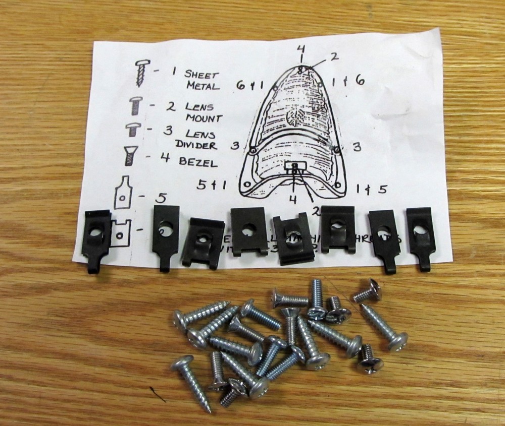 1955 CHEVY TAIL LAMP MOUNTING HARDWARE KIT new