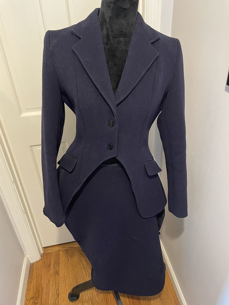 Langston & Sons Navy Side Saddle Habit Jacket Apron