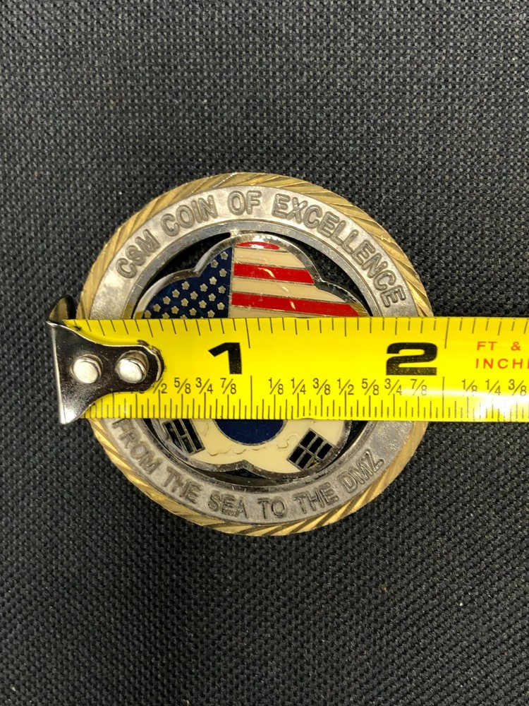 23d Area Support Group CSM Aiston South Korea Challenge Coin Challenge Token
