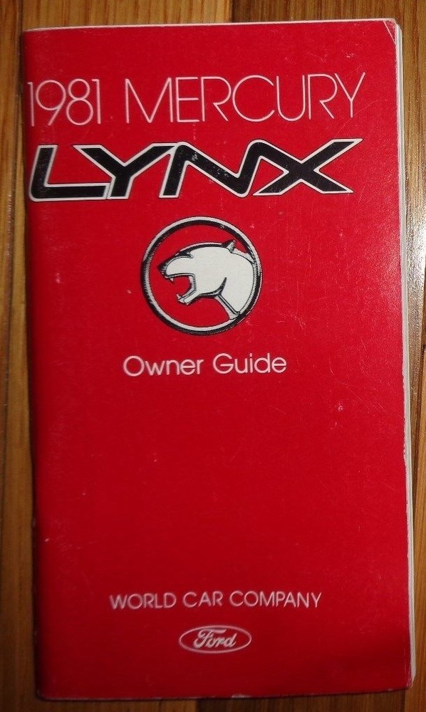 1981 Mercury Lynx Owners Manual Original