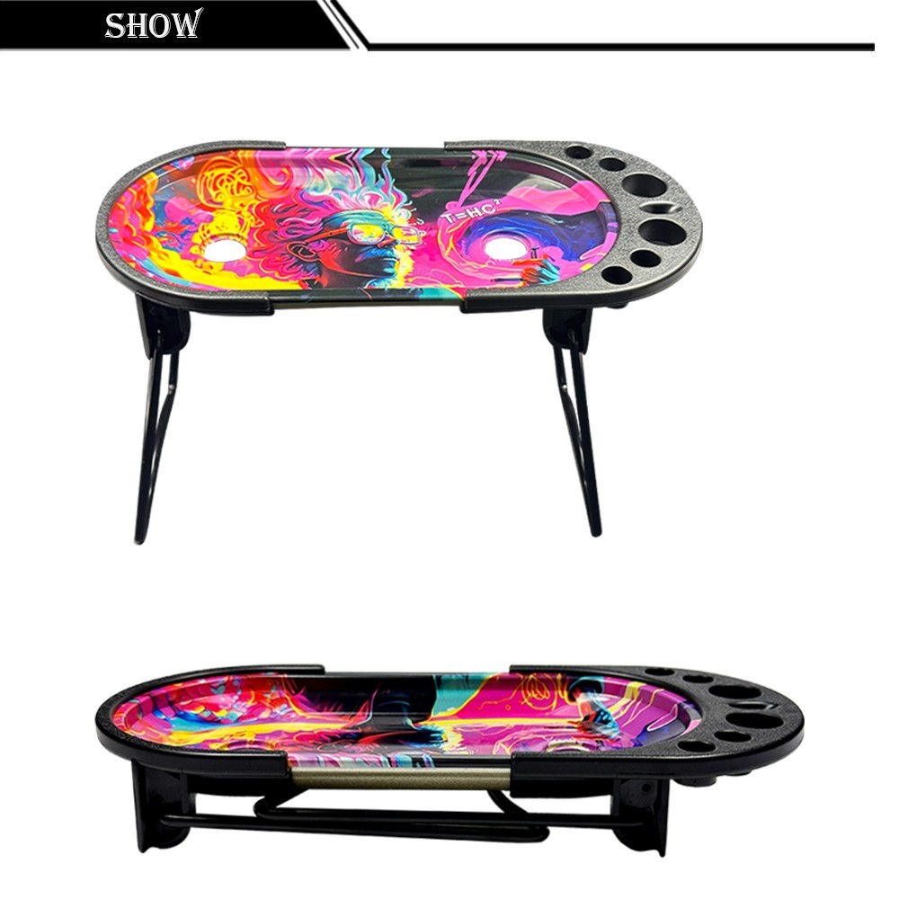 Foldable Rolling Tray with Cone Loader for King or 1-1/4 Size Pre Rolled-Crazy