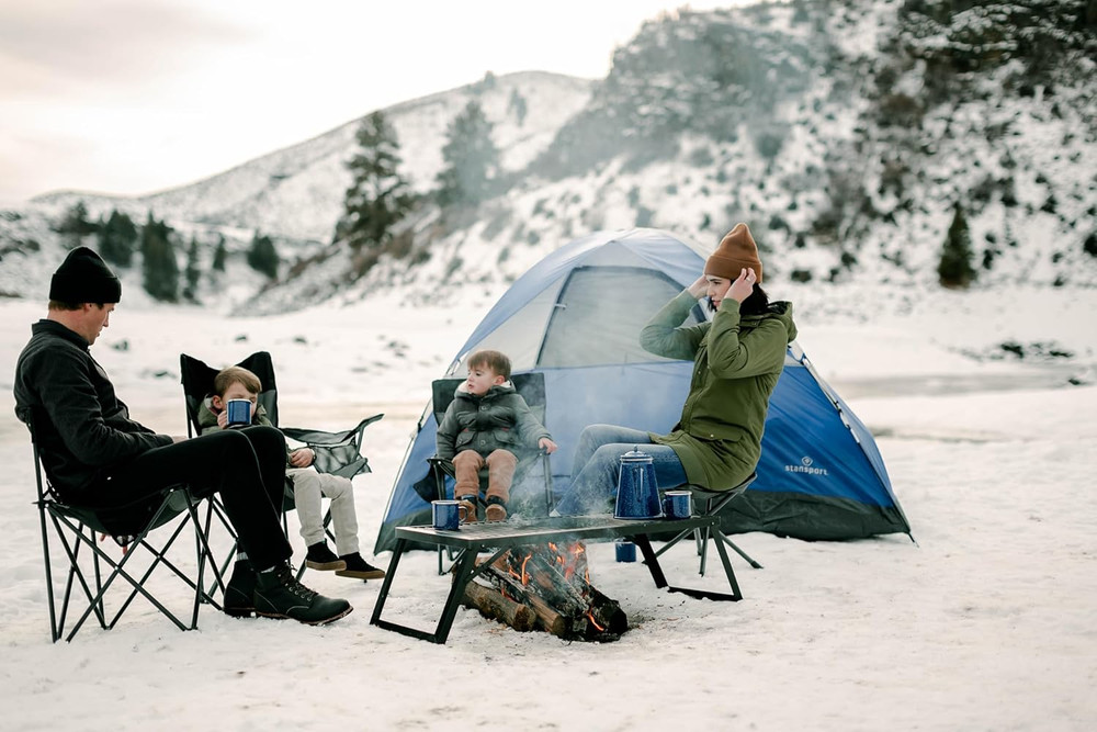 Enamel Percolator Coffee Pot & 4 Mug Set (11230),Blue